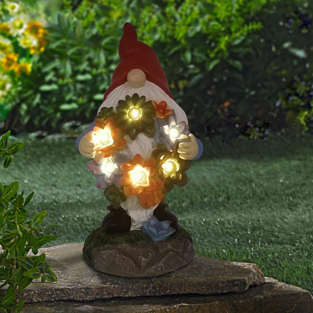 Bobby Garden Gnome Holding a Wreath - Gnomeshomes